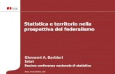G. A. Barbieri: Statistica e territorio nella prospettiva del federalismo