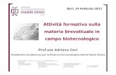 I brevetti biotecnologici di Adriana Ceci