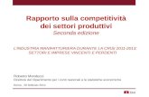 R. Monducci - Rapporto sulla competitività dei settori produttivi