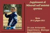 Supplementi di minerali nell'attività sportiva - Antonella Gigantesco
