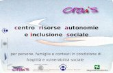 Crais - centro risorse per le autonomie e l'inclusione sociale