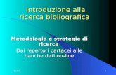 Introduzione Alla Ricerca Bibliografica