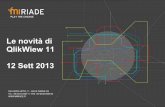 Webinar Qlikview 11, Presentazione a cura di Miriade, 12 Settembre 2013