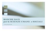 Banche dati per le scienze umane e sociali