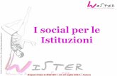 Primo learning meeting Wister: social network e istituzioni