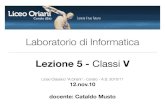 Laboratorio di Informatica - Lezione 5 (Classi V)