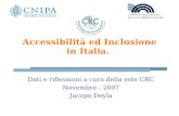 Accessibilità ed Inclusione in Italia (nov. 2007)