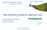 Dati Territoriali: strumenti e regole per l’uso - Maurizio De Gennaro (Regione Veneto)