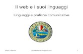 Lezione 2 UniBa Linguaggi e pratiche comunicative del web