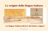Le origini della lingua italiana