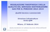 Regolazione della qualità del servizio distribuzione gas per il periodo 2014-2019