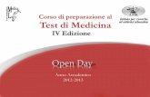 Open Day Corso di Preparazione al Test di Medicina 2012-13