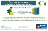 Presentazione Artisan e Sesec per Energy Made to Measure ( abbigliamento, audit energetici, autovalutazione, diagnosi, efficienza energetica, enea, energy monitoring systems, industria,