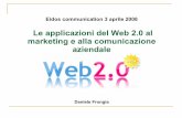 Le applicazioni del Web 2.0 al marketing e alla comunicazione aziendale