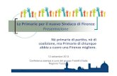 Amministrative 2014: un progetto innovativo di primarie per il nuovo sindaco di Firenze
