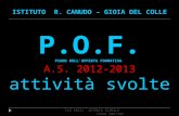 Piano offerta formativa canudo 2012 2013 relazione finale