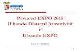 Pavia e Expo 2015: Bando Attrattività e Bando Expo di Regione Lombardia
