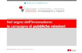 M. Paciello - Nel segno dell’innovazione: le campagne di pubbliche relazioni