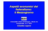 Aspetti economici del federalismo: il Mezzogiorno