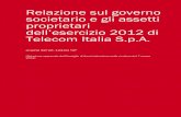 Relazione sul governo societario e gli assetti proprietari dell'esercizio 2012 di Telecom Italia S.p.A.