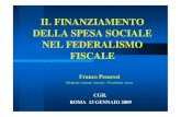 Il finanziamento della spesa sociale nel federalismo fiscale