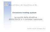 Novità in tema di scambio di quote di emissione di gas ad effetto serra ed Emissions Trading System.