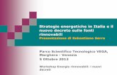 Strategie energetiche in Italia e il nuovo decreto FER