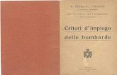 Regio Esercito - Criteri di impiego delle bombarde (1916)
