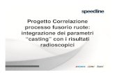 SPEEDLINE, Progetto Correlazione processo fusorio ruote: integrazione dei parametri “casting” con i risultati radioscopici