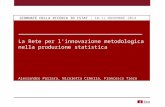 A. Pallara, N. Cibella, F. Tiero - La Rete per l'innovazione metodologica nella produzione statistica