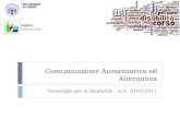 Comunicazione aumentativa alternativa - cenni (corso di Tecnologie per la Disabilità)