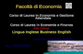 Facoltà di Economia Corso di Laurea in Economia e Gestione ...