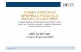 Europa Creativa e Sportello Regionale Cultura e Creatività