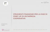 STRUMENTI FINANZIARI PER LA FASE DI START UP DI UN IMPRESA - Coopstartup Puglia