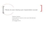 Stefano Supino, Università di Cassino e del Lazio Meridionale: pillole di lean start up per imprenditori sociali