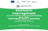 II sessione - Seminario interregionale "Aree interne" Napoli 17/12/13