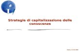Strategie di capitalizzazione delle conoscenze in Italia Lavoro SpA
