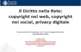 Il diritto nella rete: copyright nel web, copyright nei social, privacy digitale