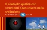 Il controllo qualità con strumenti open source nella traduzione