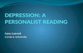 DEPRESSION: A PERSONALIST READING