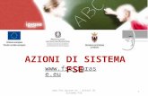 Le azioni di sistema FSE dell'IPRASE: le attività al 30 maggio 2011