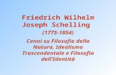 Friedrich Schelling - presentazione sintetica