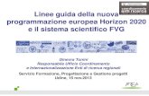 Linee guida della nuova programmazione europea Horizon 2020 e il sistema scientifico FVG