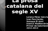 La prosa catalana del segle XV