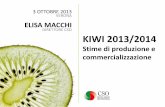 Elisa Macchi - Kiwi 2013/2014: stime di produzione e commercializzazione