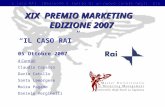 Xix Premio Marketing Il Caso Rai 2007