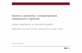 A. Ferruzza, C. Lucarelli, V. Talucci, P. Ungaro - Donne e ambiente: comportamenti, valutazioni e opinioni