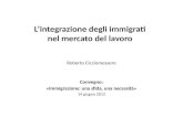 L’integrazione degli immigrati nel mercato del lavoro