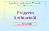 Progetto solidarietà zanellato 2013 2014