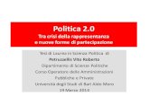 Politica 2.0- Tra crisi della rappresentanza e nuove forme di partecipazione